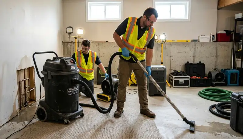 Burst pipe water damage cleanup in Conroe, TX home by professional restoration team