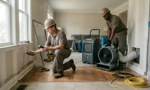 Structural drying equipment in Conroe, TX for water-damage restoration in a home