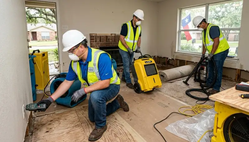 Water damage restoration services in Conroe, TX by local water damage professionals