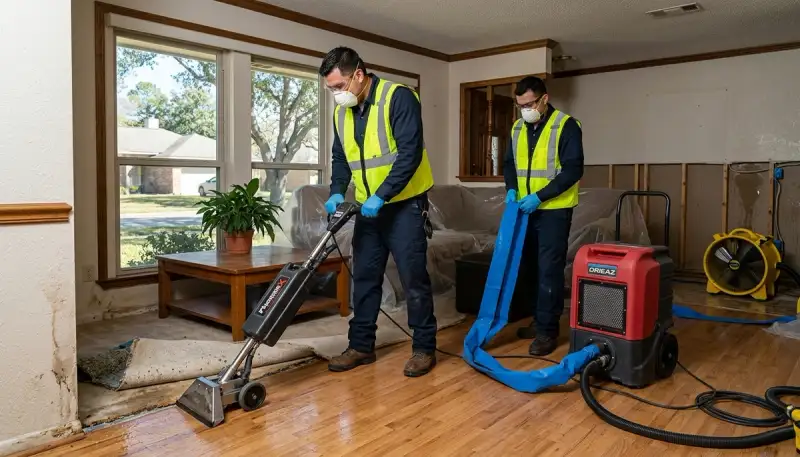 Water damage restoration team serving homes and businesses in Conroe, TX