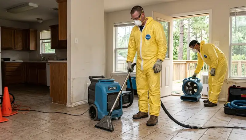 Water damage restoration team serving Conroe, TX for residential and commercial cleanup