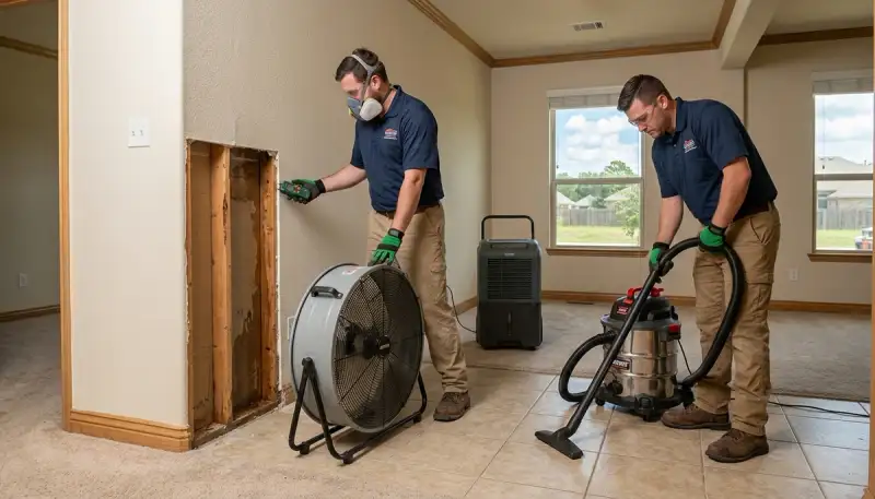 Water damage restoration team serving Conroe, TX, for fast water cleanup and drying services