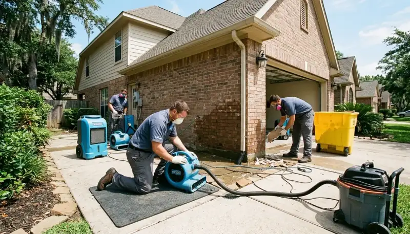Water damage restoration team serving Conroe, TX for fast property cleanup and repair
