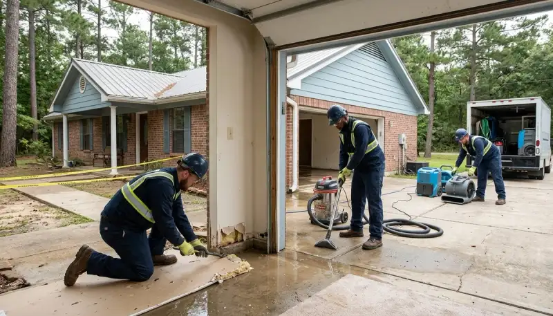 Water damage restoration services in Conroe, TX