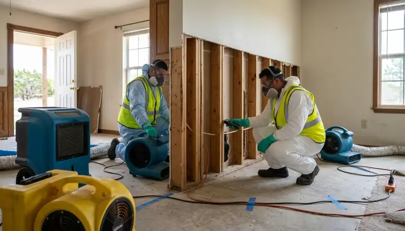 Water damage restoration team serving Conroe, TX, for emergency water cleanup and drying