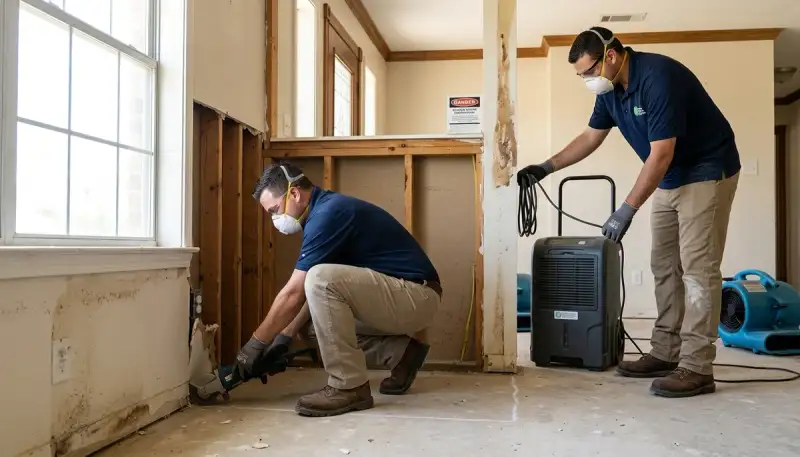 Water damage restoration team serving Conroe, TX for residential and commercial cleanup